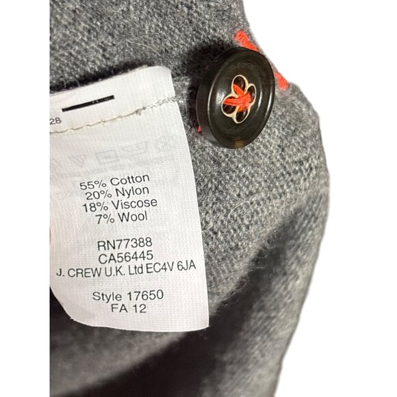 Madewell Wallace XS Tunic Sweater Button Shoulder Detail Pocket Grey White - Picture 5 of 6